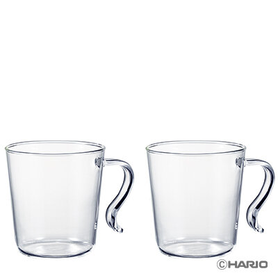 Stackable Heatproof Glass Mug 2 Pieces