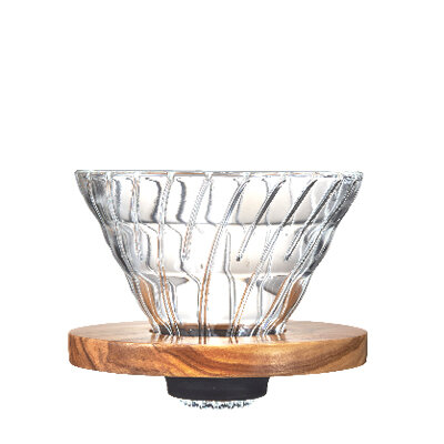 V60 Glass Dripper Olive Wood